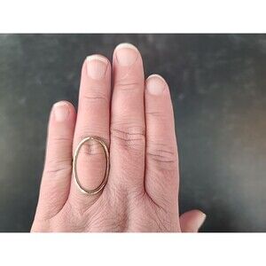 Pura Vida Light Gold Tone Metal Statement Ring, Size US 8.25